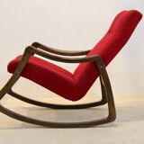 Rocking-chair in beech by Ton