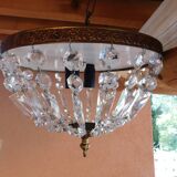 Lustre pampilles corbeille
