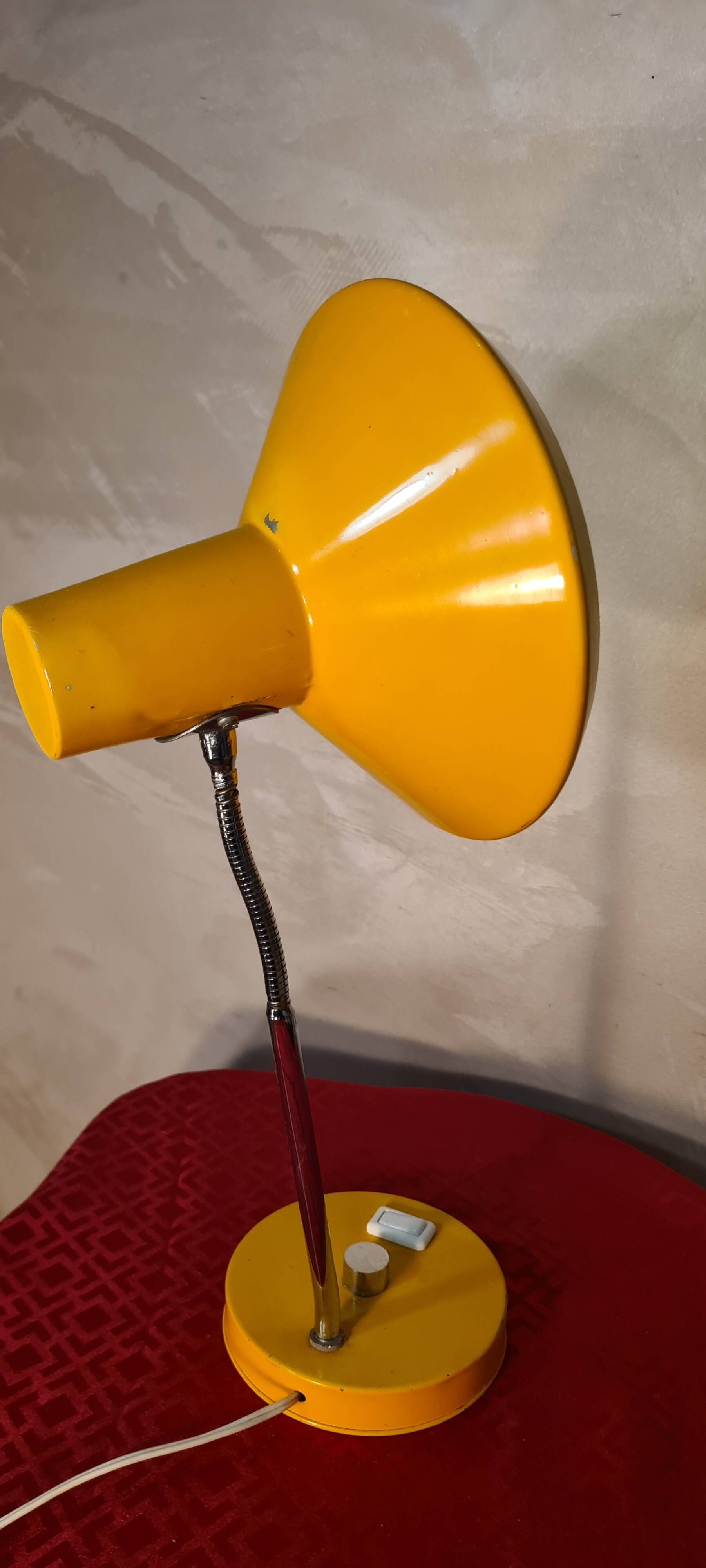 vintage 1960s yellow desk lamp with signs of use see photos 35x20