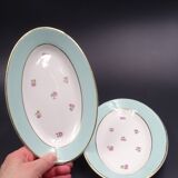 Pair of small cups or opaque porcelain ravines Model Duchess, St Amand Hamage