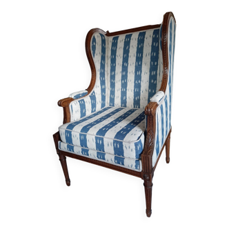 Bergère armchair with wings, Louis XVI style