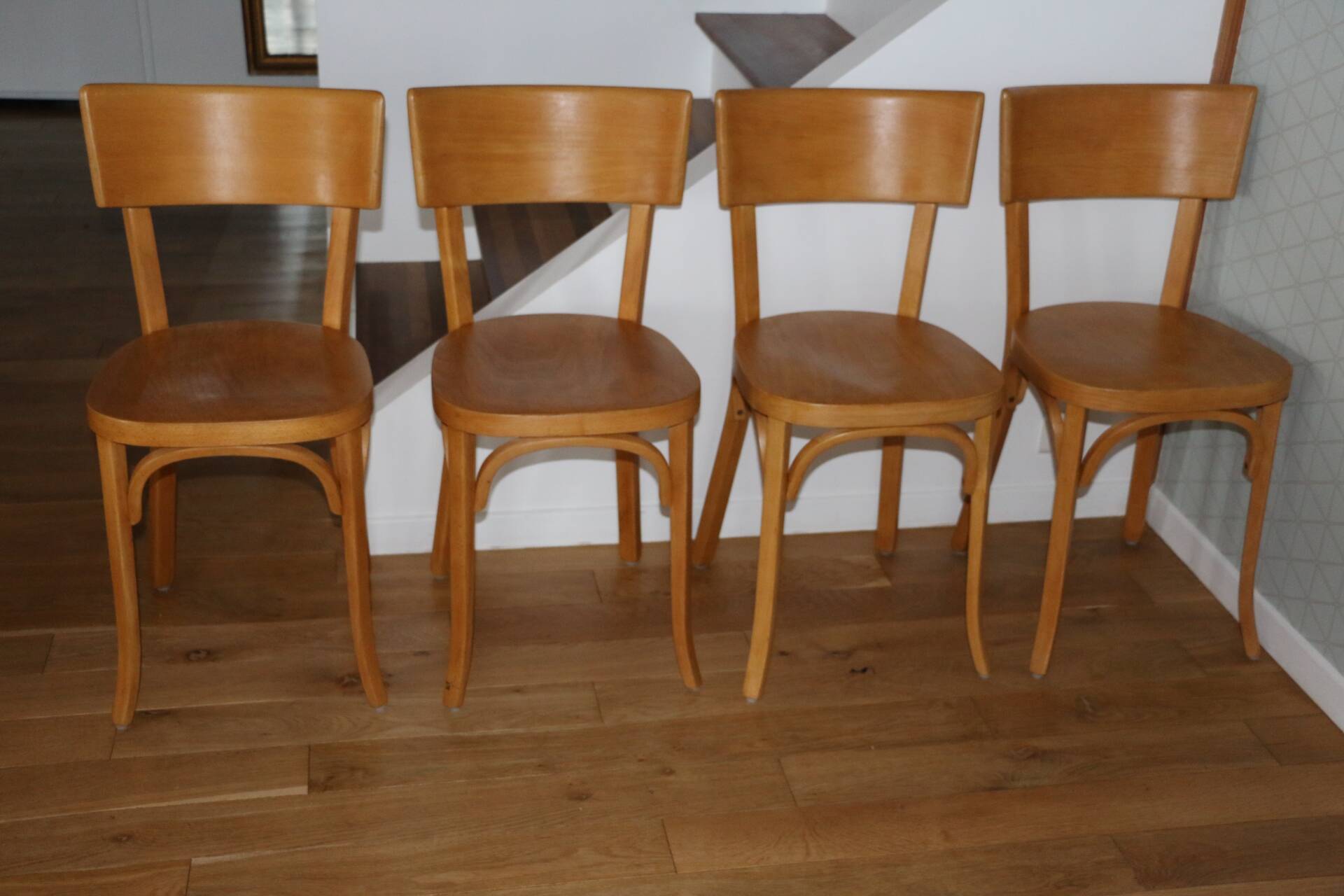 Set of 4 Baumann No. 30 chairs with wide back