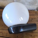 Pair of RZB Leuchten opaline globe wall lights