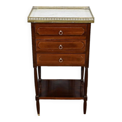Petite Table de Salon Chiffonnière en Acajou, époque Louis XVI – XVIIIe