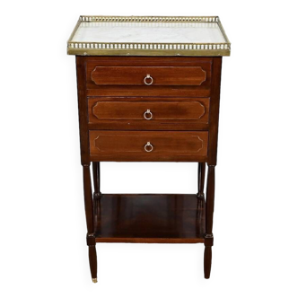 Petite Table de Salon Chiffonnière en Acajou, époque Louis XVI – XVIIIe