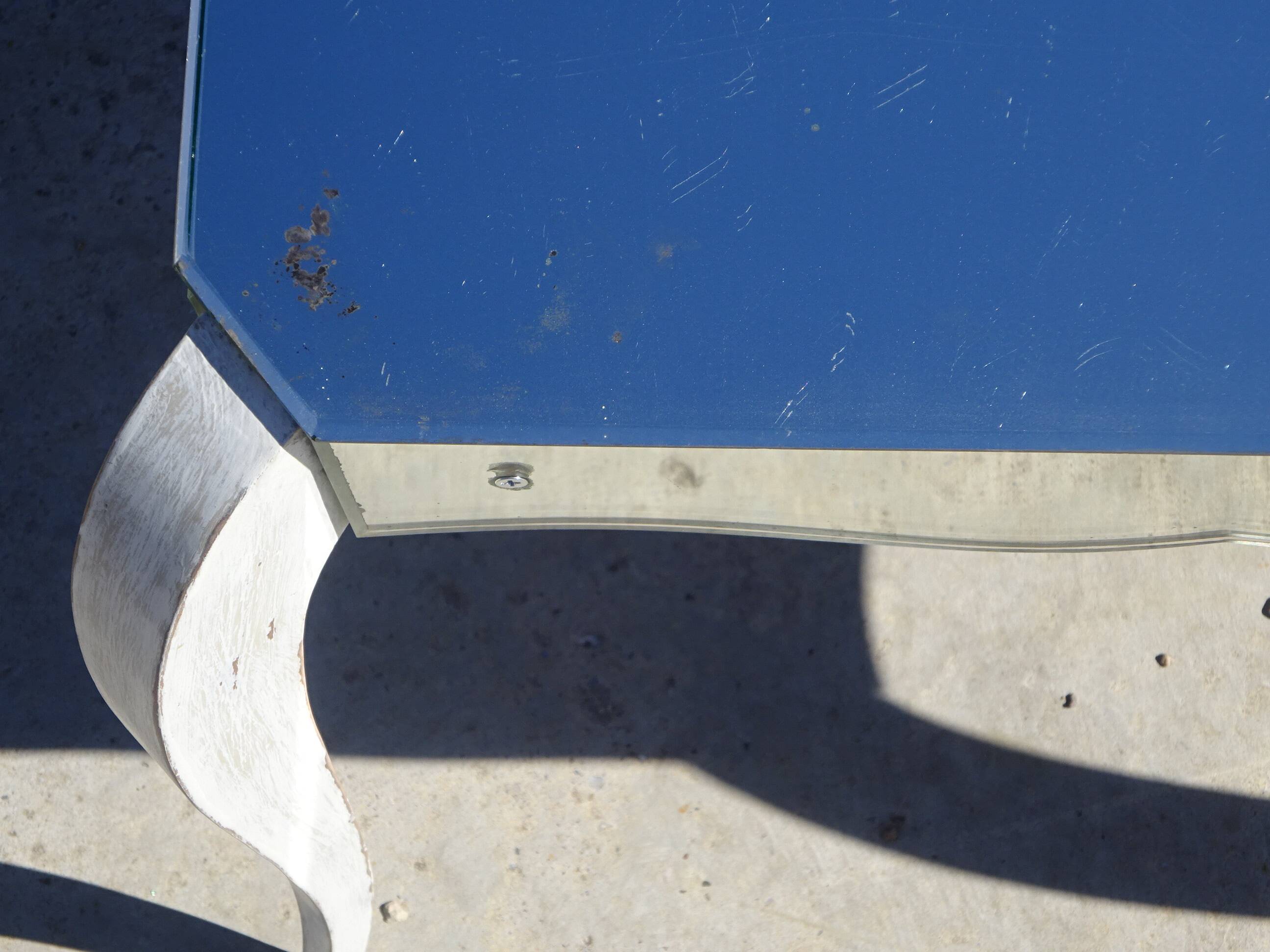 Mirror glass coffee table