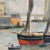 Old painting on canvas