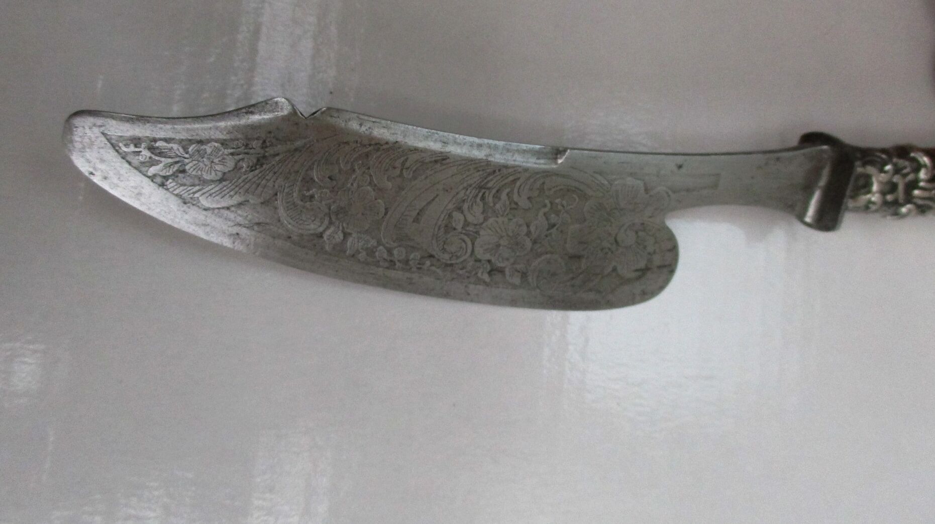 Butter Knife Chiseled Blade, Sleeve Silver Filled - Ecrin