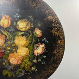 Table Guéridon Napoléon III Peinte à La Main , XIXe Siècle