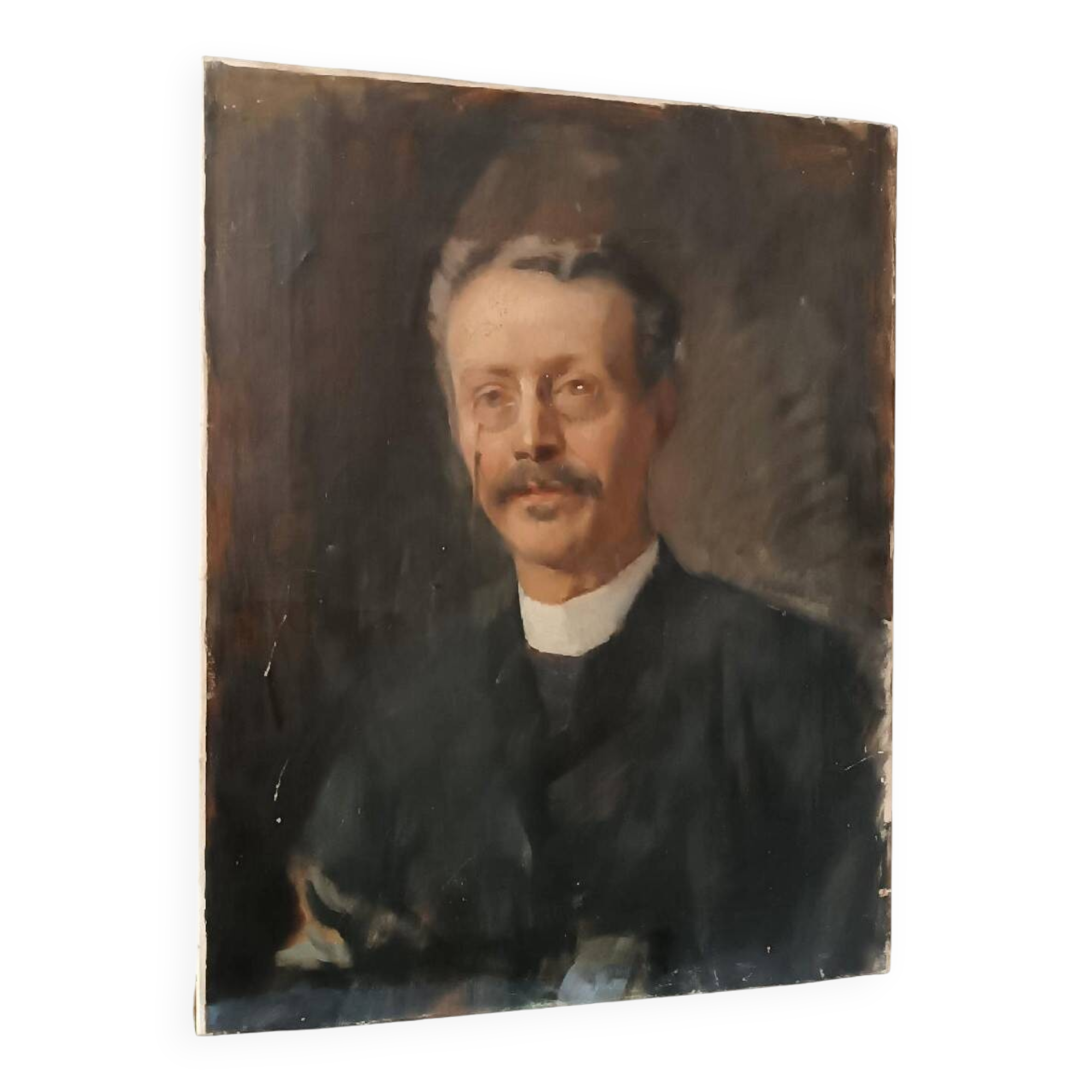 Oil painting on canvas, late 19th century, portrait