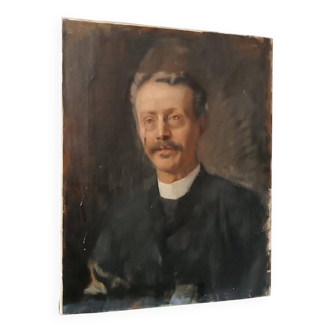 Portrait, peinture à l'huile sur toile, fin du XIXe siècle