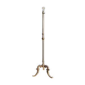 lampadaire tripode bronze néo-classique 1960 feuilles d'acanthe