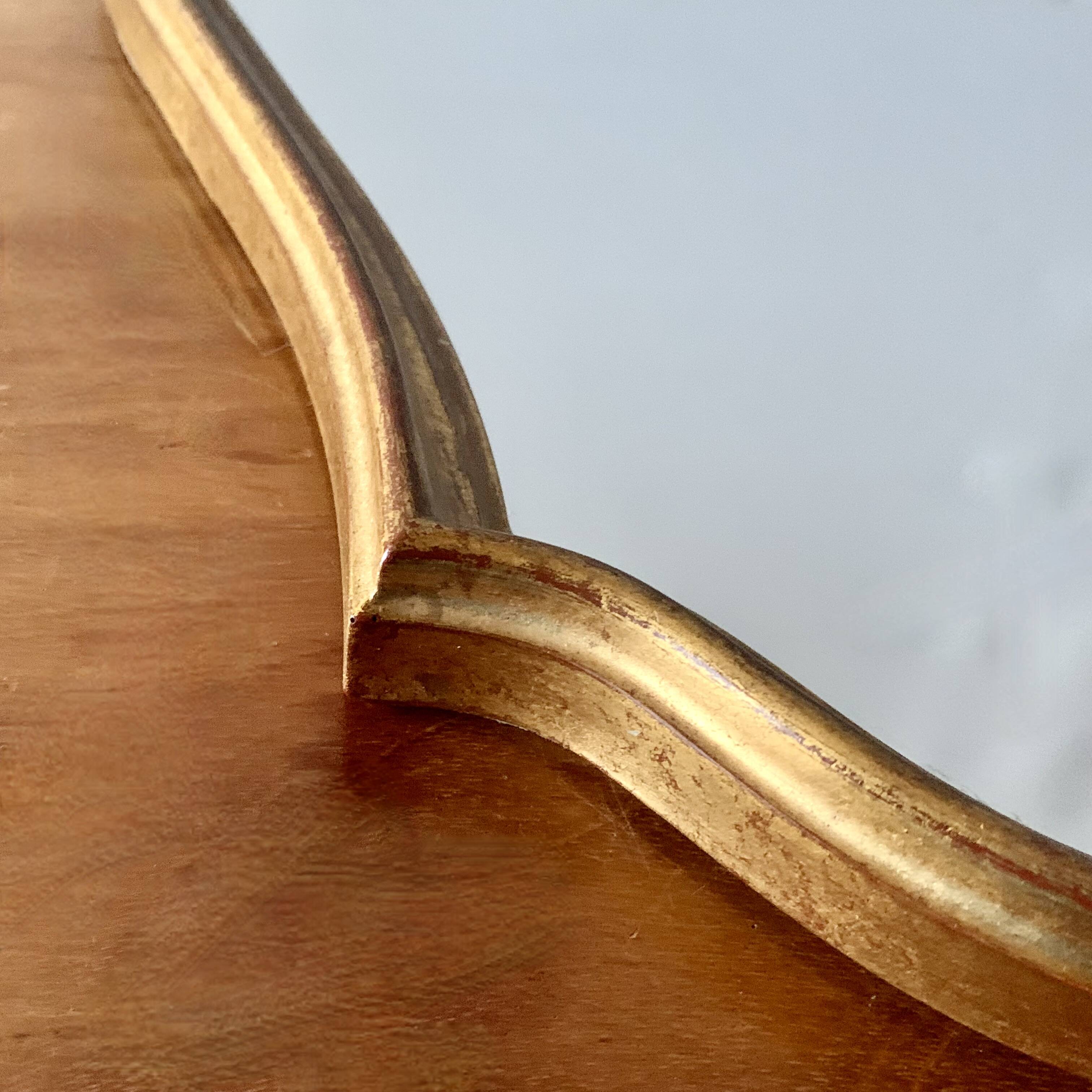 Vintage wall mirror in golden resin - rococo style