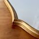 Vintage wall mirror in golden resin - rococo style