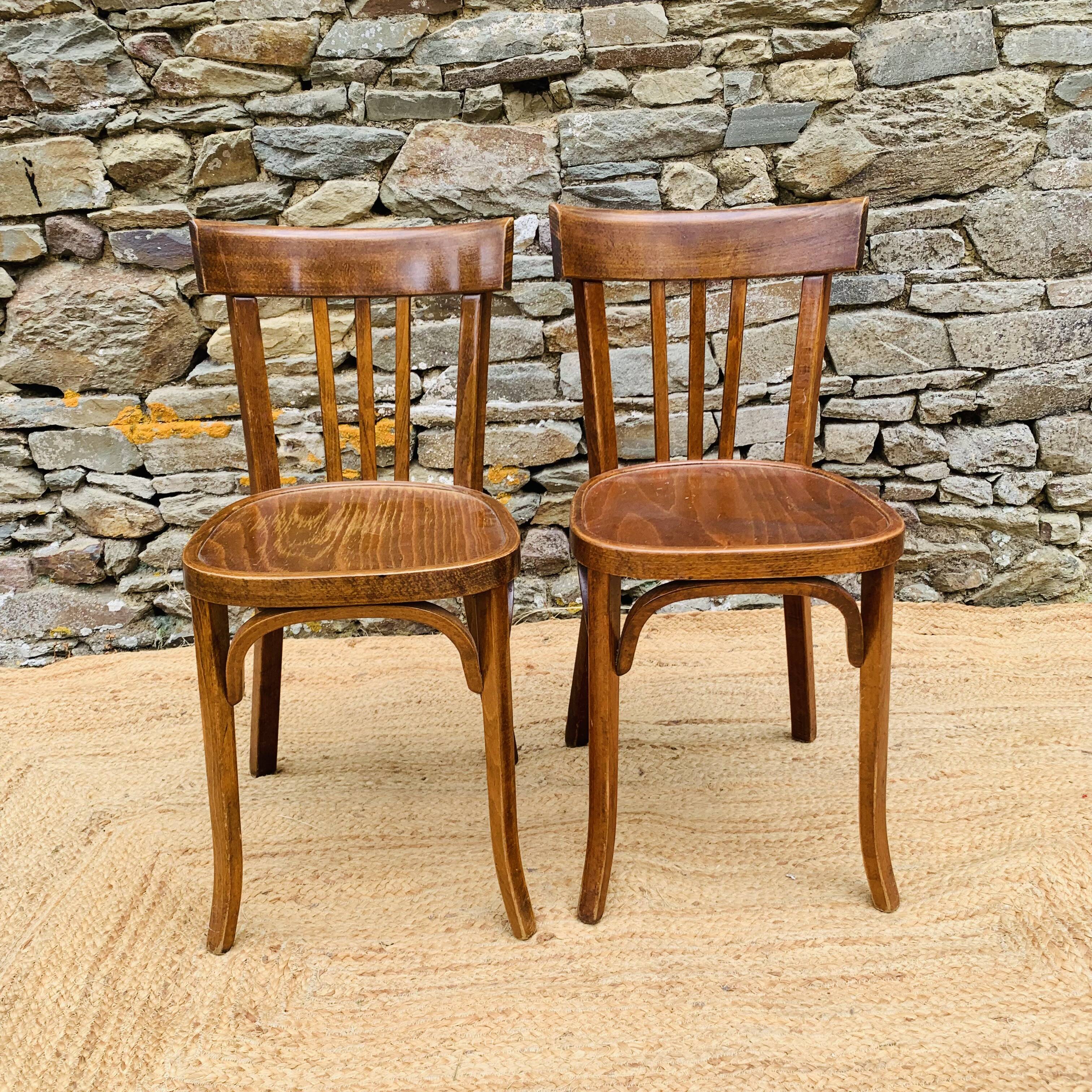 Paire de chaises bistrot Baumann