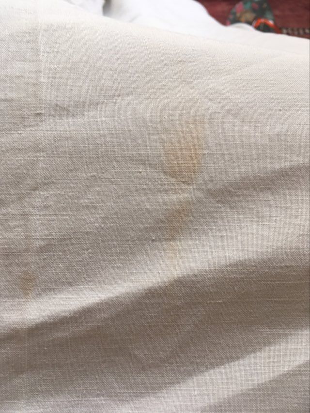 Drap fil de lin ancien avec monogramme OB