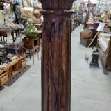 Large 18th century wooden column floor lamp