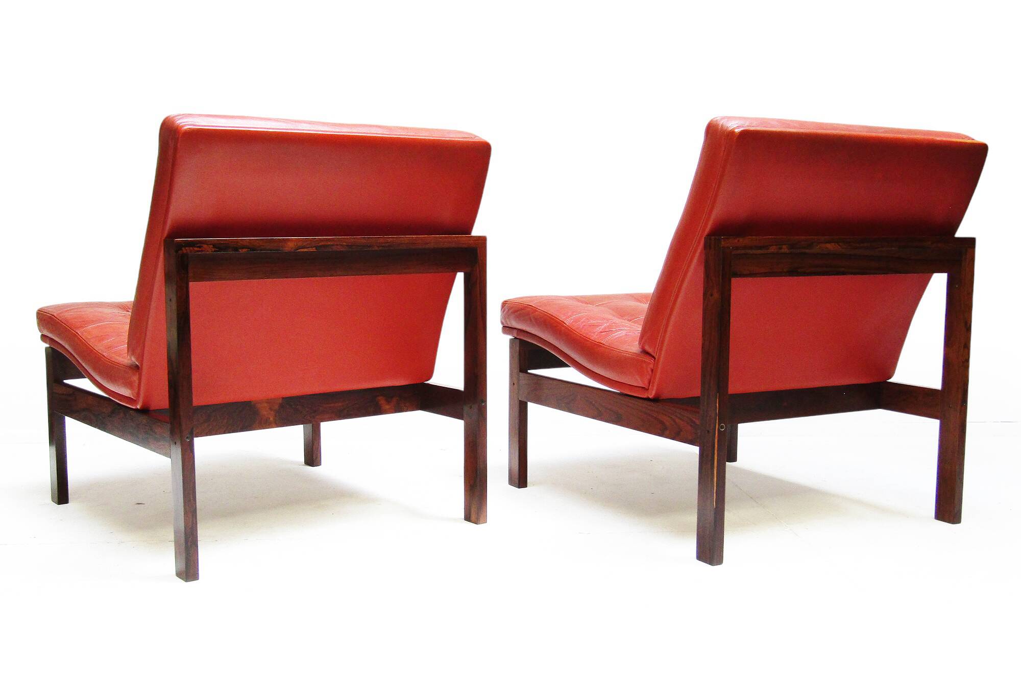Two Danish Rosewood Lounge Chairs by Ole Knudsen For France & Son