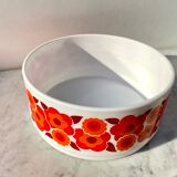 Rainbow bowl lotus orange and red vintage 70s tbe