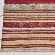 Tapis Kilim moderne rouge doux 5x7, 156x224 cm