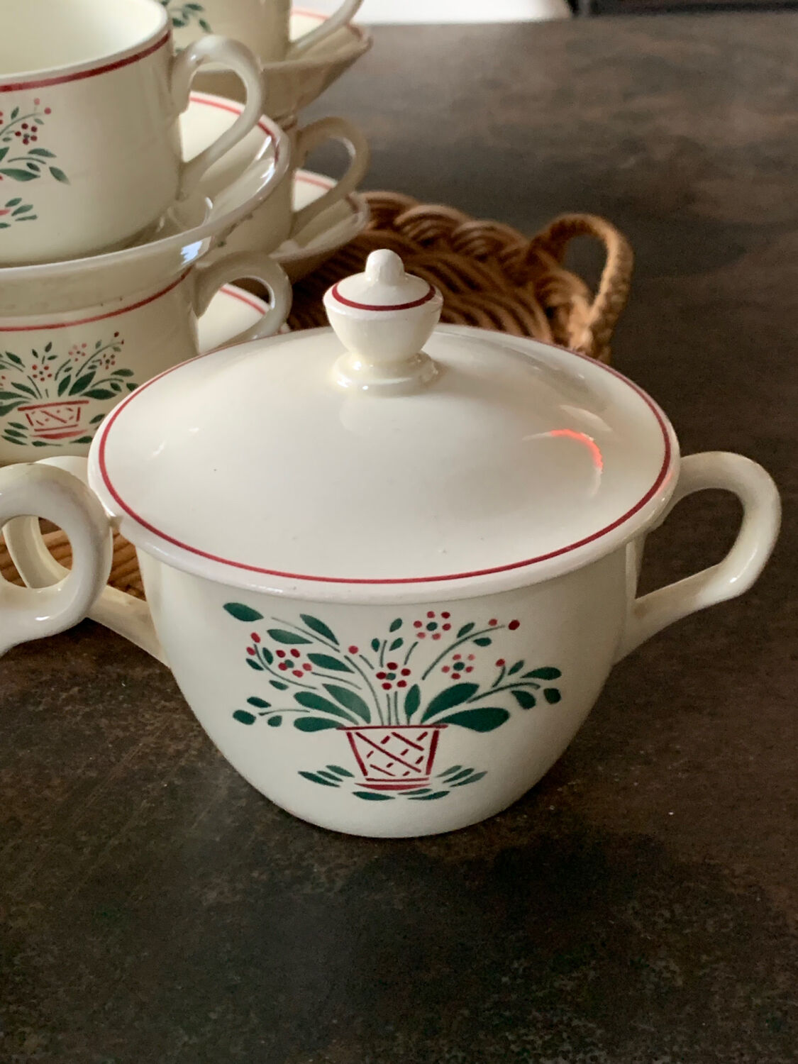 Vintage HB Creil et Montereau coffee service