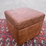 Leather pouf chest 80s