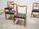 Series of 4 vintage Scandinavian chairs in teak and skaï