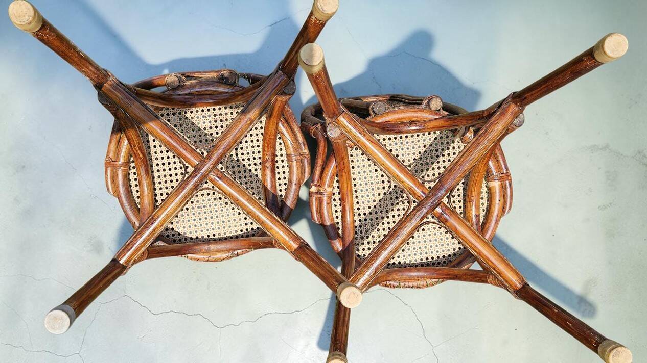 Vintage Rattan and Cane Dining Room