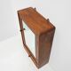 Wooden Wall‑Mounted Shaving Cabinet with Drawer, Belgium, circa 1920