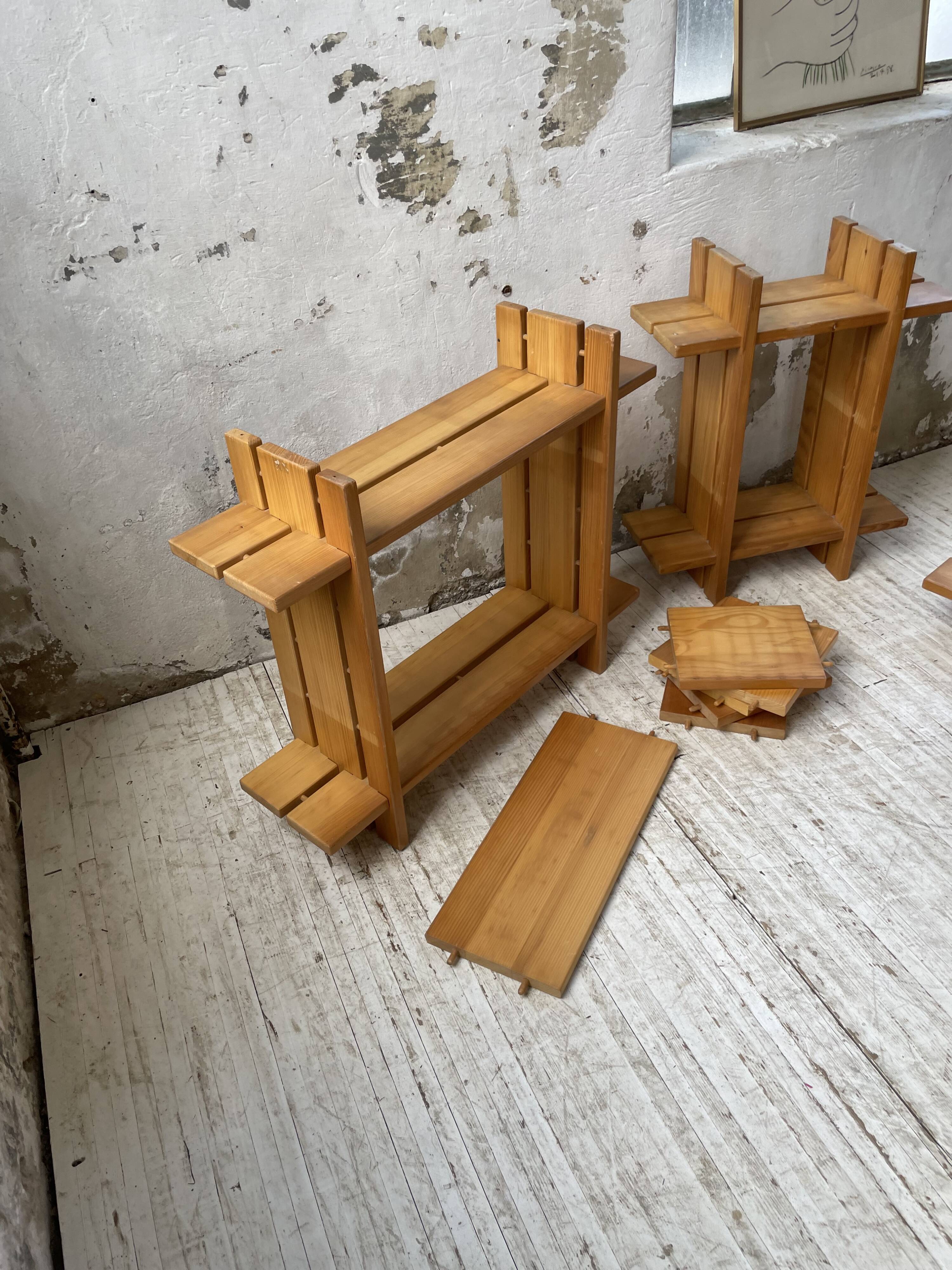4 solid elm shelves Maison Regain