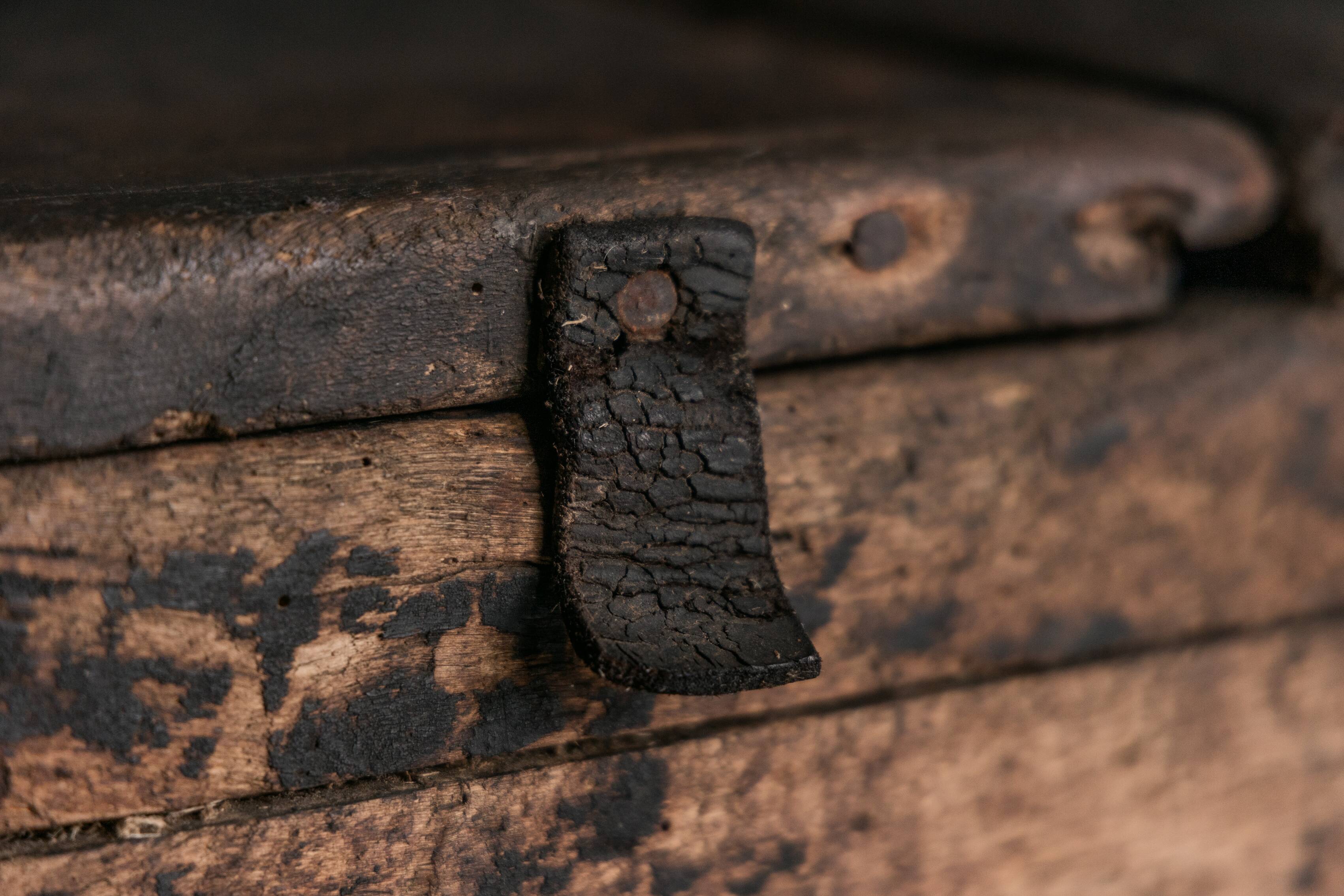 Primitive Wabi Sabi Chest Bench, France, 19th Century