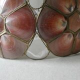 Lustre en nacre coquillages et laiton des années 60