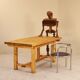 Solid pine table, attributed to Georges Robert, France, 1960s.