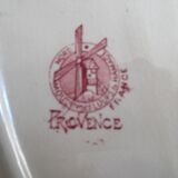 Plat ovale ancien, décor provence