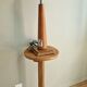 Large nautical lamp in wood and brass from the 80s