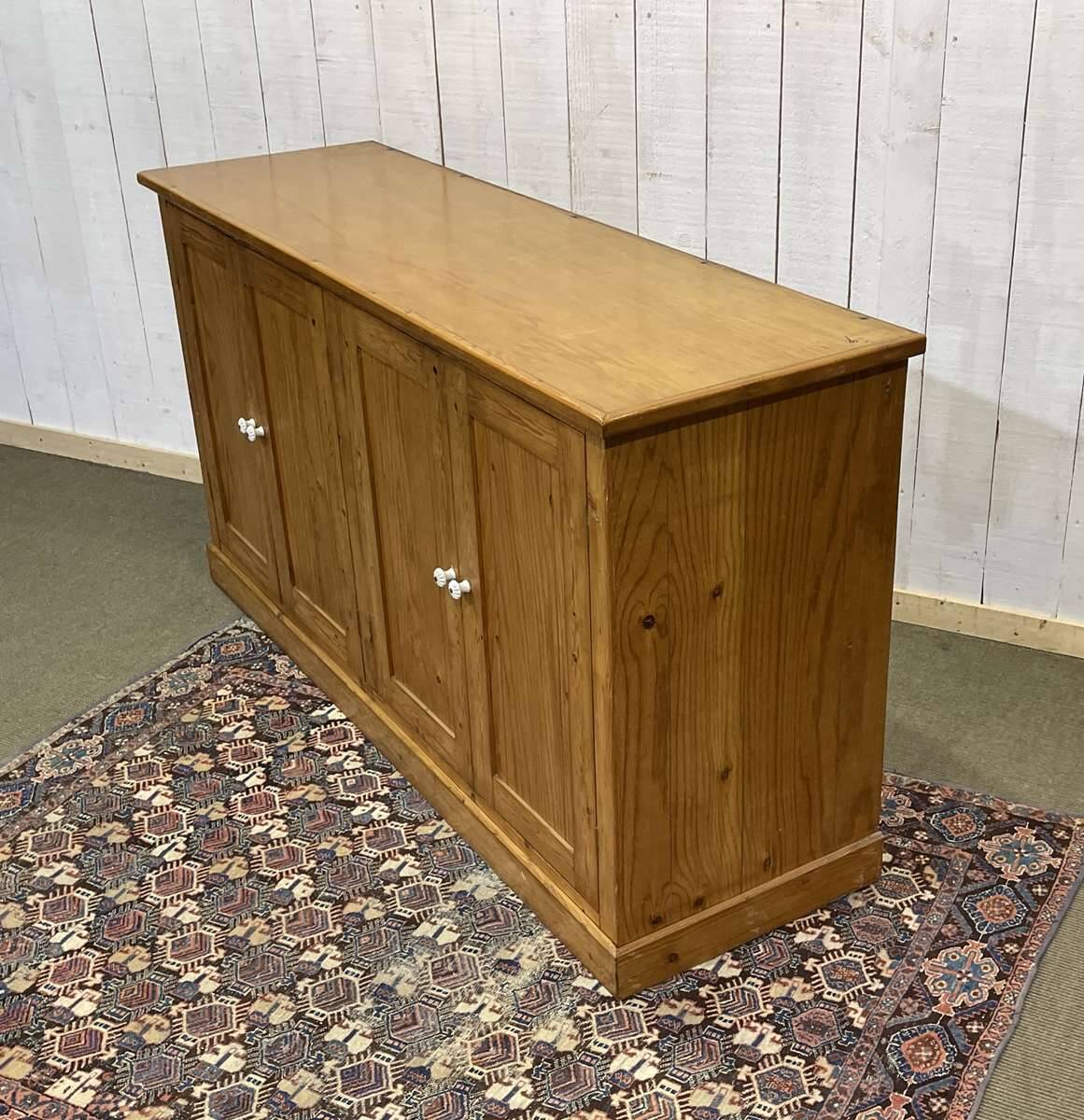 1950s English 4-door fir sideboard