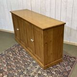 1950s English 4-door fir sideboard