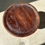 Brown solid wood stool hollow circular seat h:35cm d:30cm