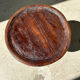 Brown solid wood stool hollow circular seat h:35cm d:30cm