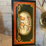 Anchor line painted wooden chest