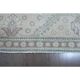 1960s Vintage Persian Handmade Wool Cotton Turquoise Area Rug 293x378