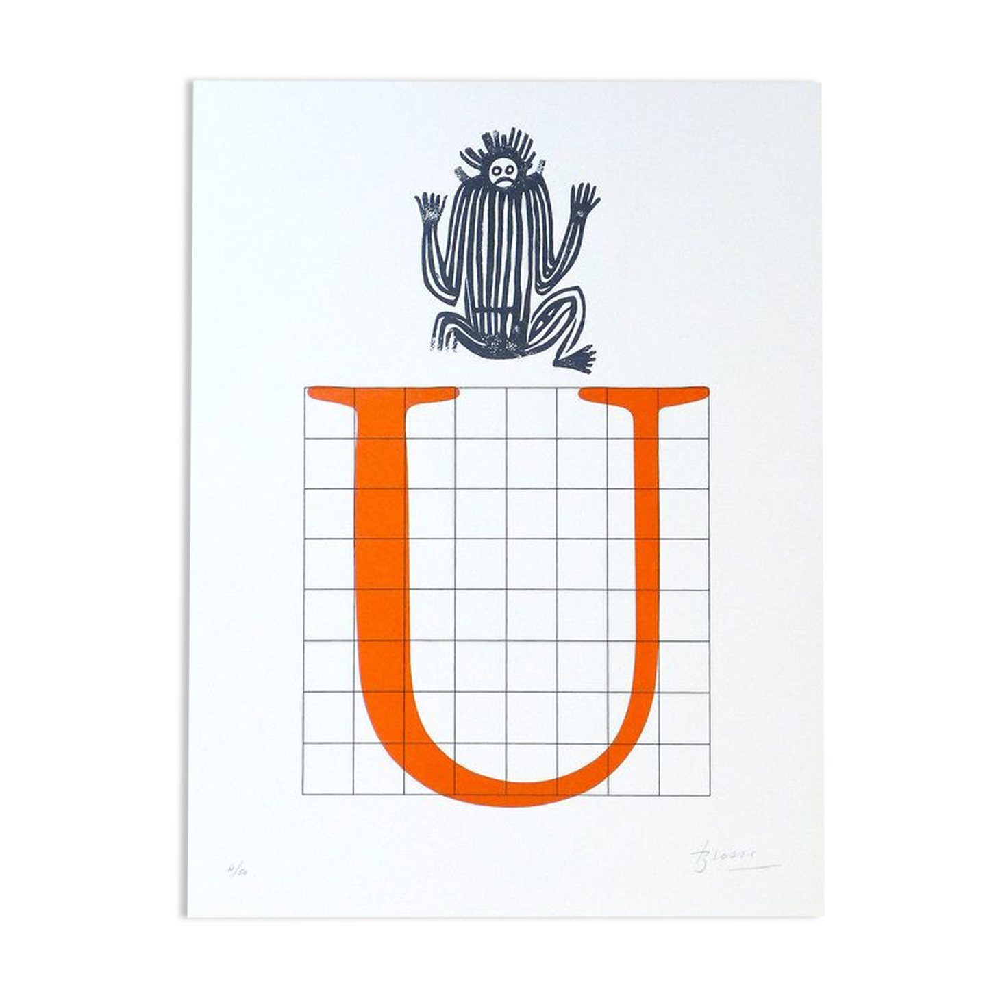 Joan BROSSA, Poema visual 17, 1989. Original lithograph signed