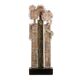 Sculpture double face en bois sculpté Lawrence, 20e siècle