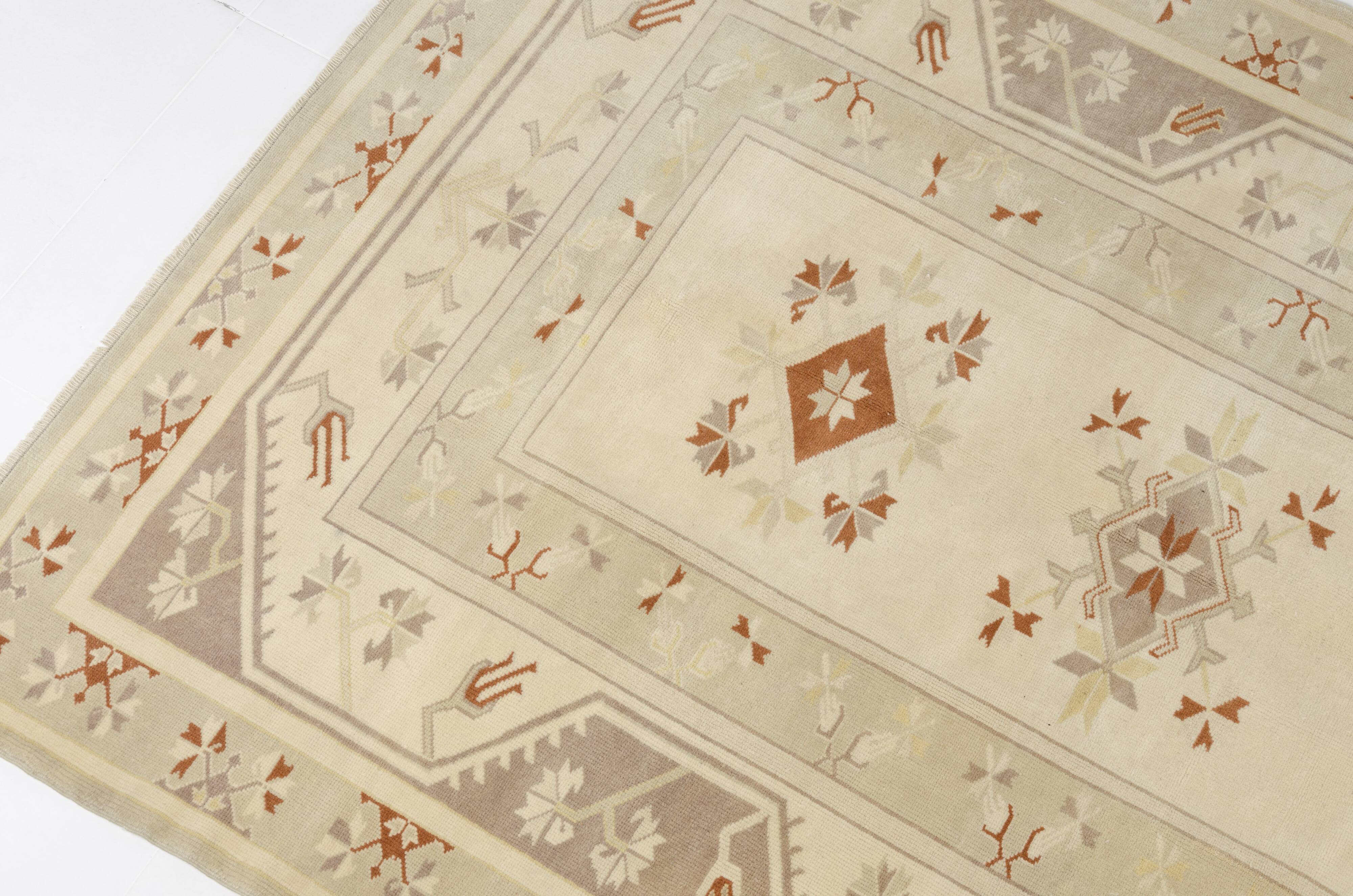 Oushak Handknotted Wool Carpet
