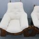 Pair of Brutalist oak armchairs, Czechoslovakia, 1970s
