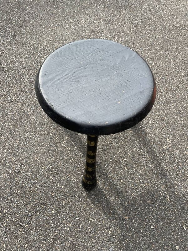 Original Ingvar Kamprad Habitat Tabouret noir et or 2 Pièces