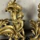 Paire de chenêts en bronze ciselé et doré d'après un modèle de Jacques Caffieri, Paris XIXème