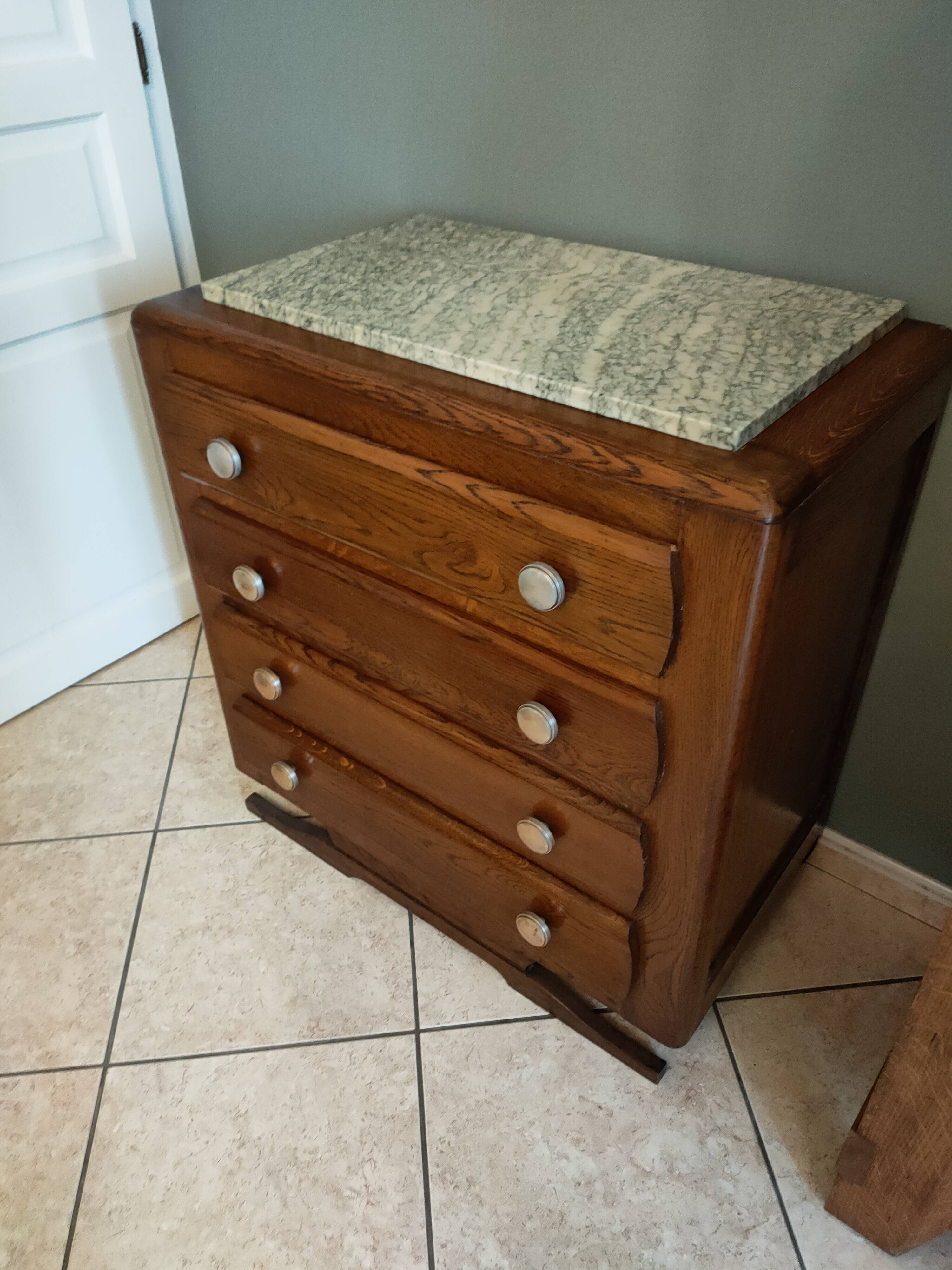 40-50s chest of drawers in solid oak
