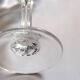 Set of 6 mid-century French crystal wine glasses
