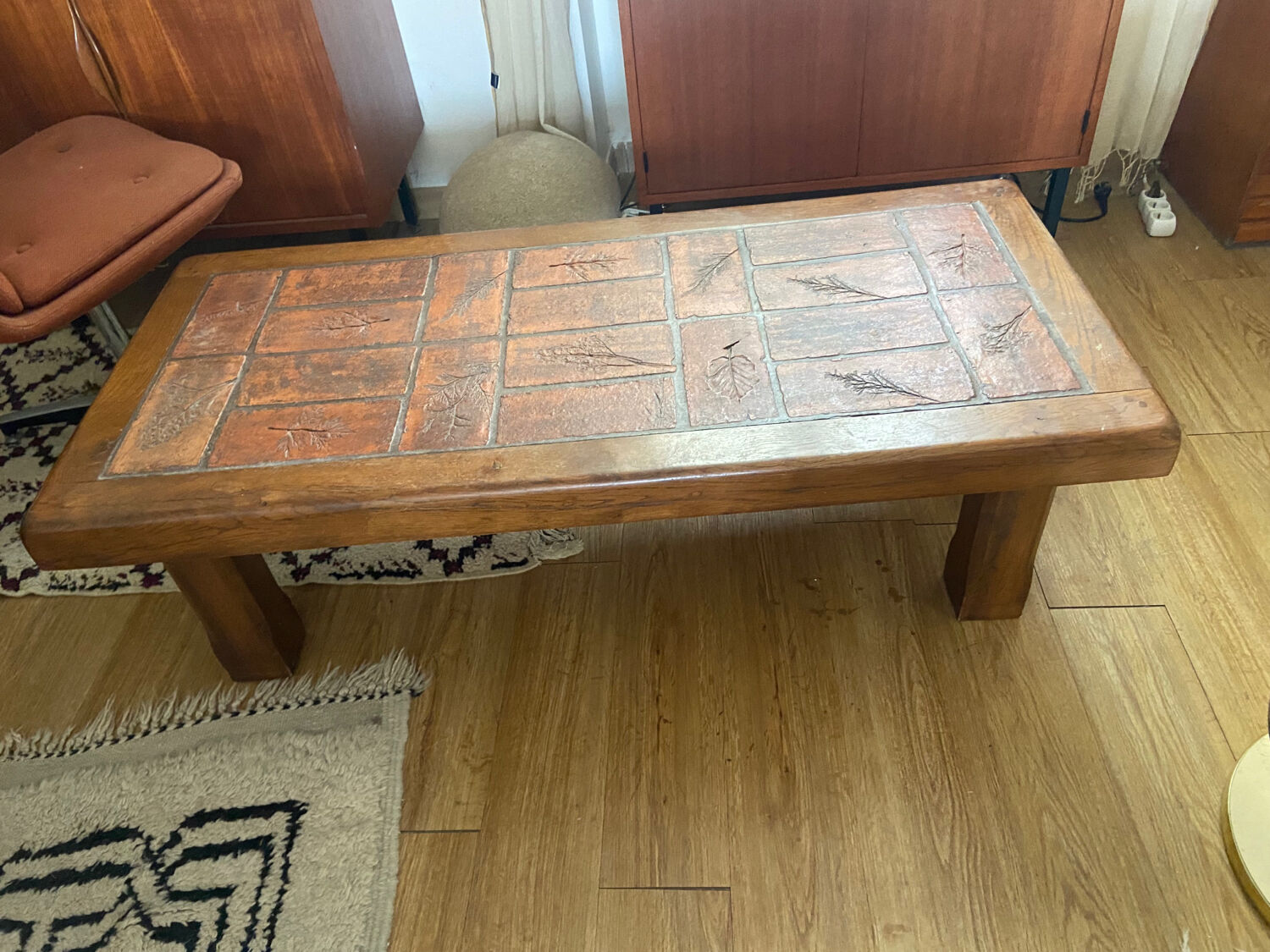 Vintage P.Garnier herbarium coffee table